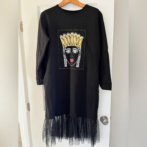 New Black Latvian designer/artist Dress Size XL